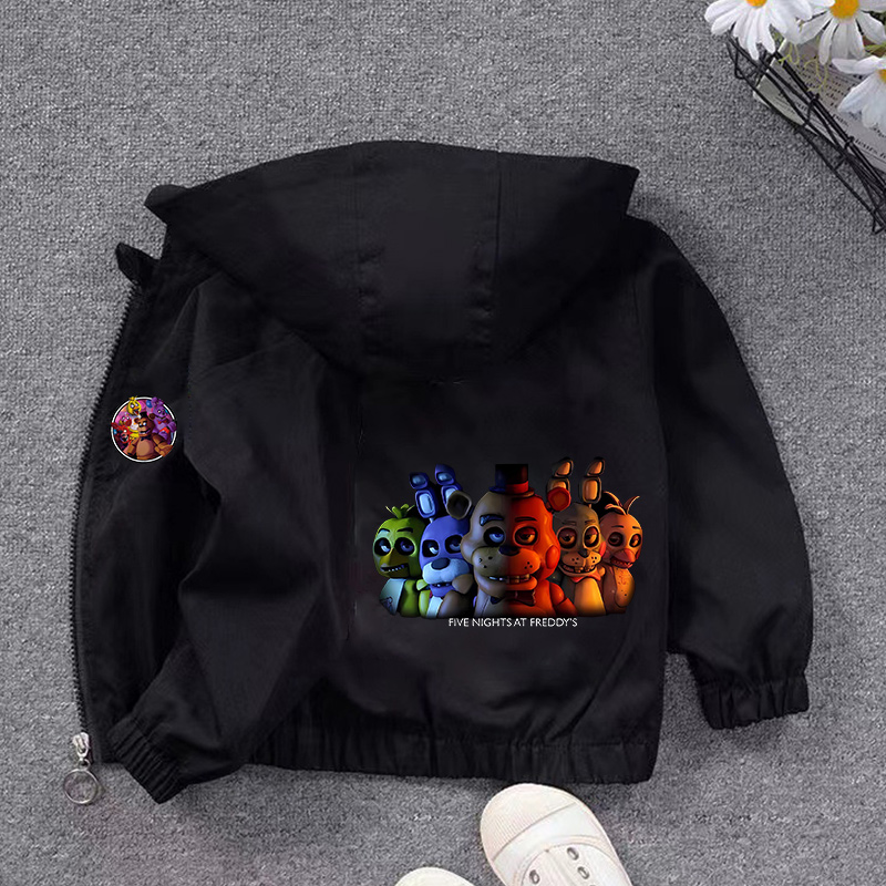 Fnafs Hooded Jacket Boys Girls - Running Gear For Kids ulasan dan harga