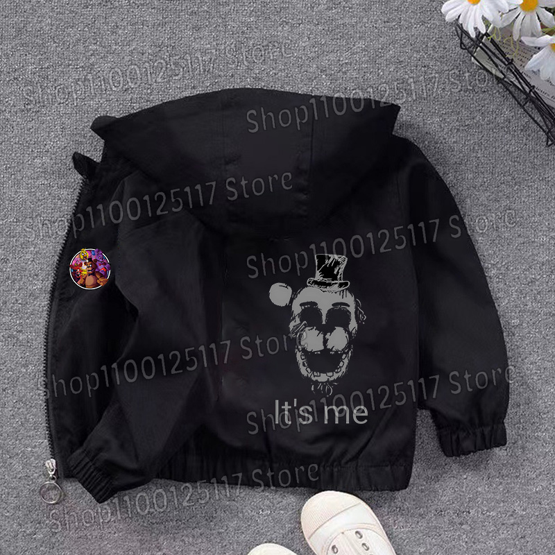Fnafs Hooded Jacket Boys Girls - Running Gear For Kids ulasan dan harga