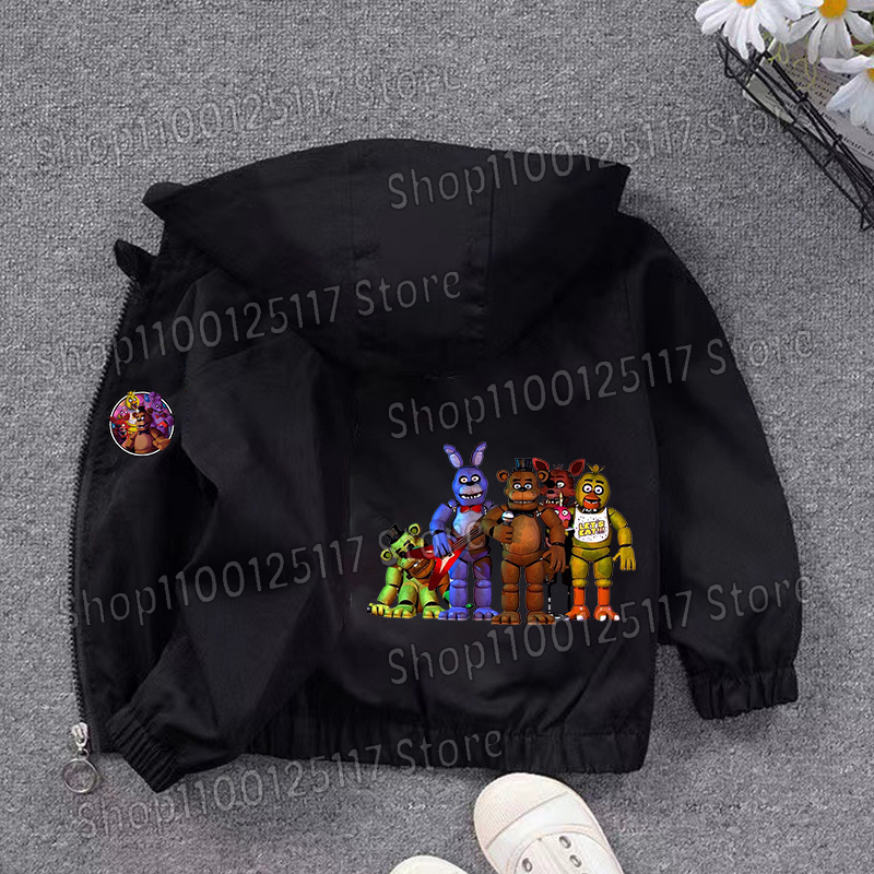 Fnafs Hooded Jacket Boys Girls - Running Gear For Kids ulasan dan harga