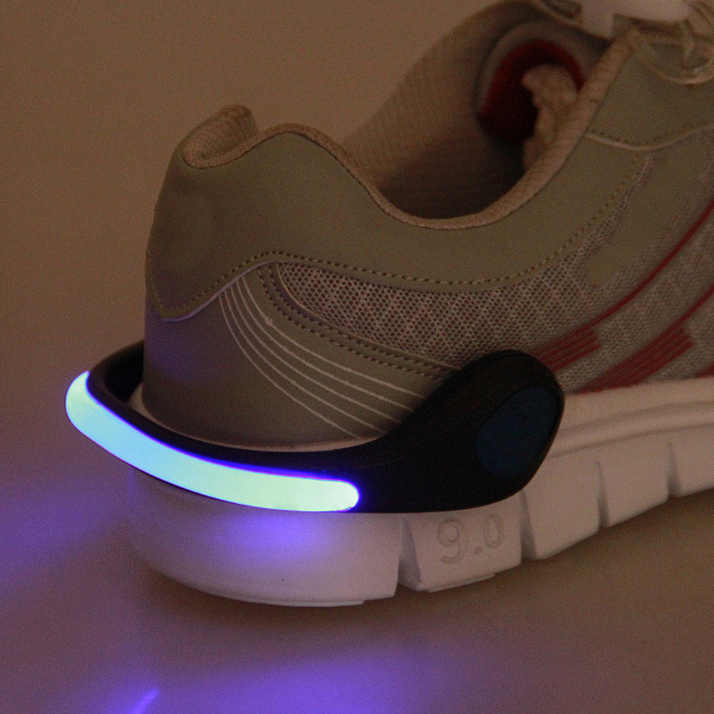 2Pcs LED Flash Shoe Light Clip - Running Gear Night ulasan dan harga
